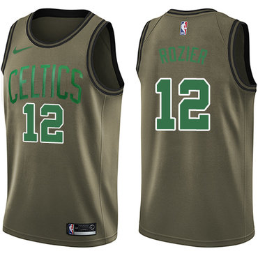 Nike Celtics #12 Terry Rozier Green Salute to Service NBA Swingman Jersey