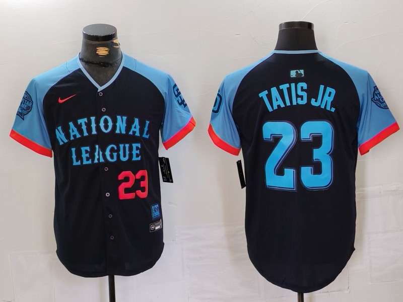 Men's National League #50 Mookie Betts Navy 2024 All-Star Limited Stitched Baseball Jersey 8