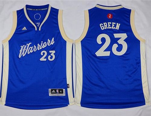 Youth Warriors #23 Draymond Green Blue 2015-2016 Christmas Day Stitched NBA Jersey