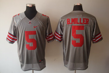 Ohio State Buckeyes Braxton Miller 5 Grey College Football Jersey