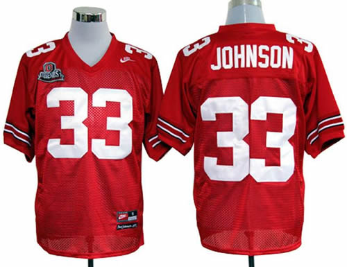 ohio state buckeyes pete johnson #33 red college football jerseys
