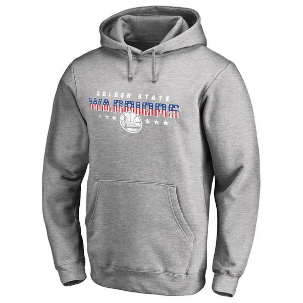 Men's Golden State Warriors Fanatics Branded Ash Big & Tall Spangled Pullover Hoodie