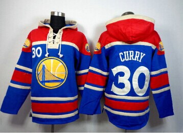 Golden State Warriors #30 Stephen Curry Blue Pullover NBA Hoodie