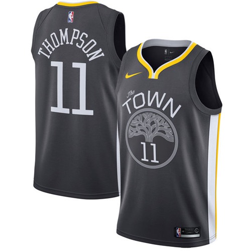 Nike Warriors #11 Klay Thompson Black Statement Edition NBA Swingman Jersey