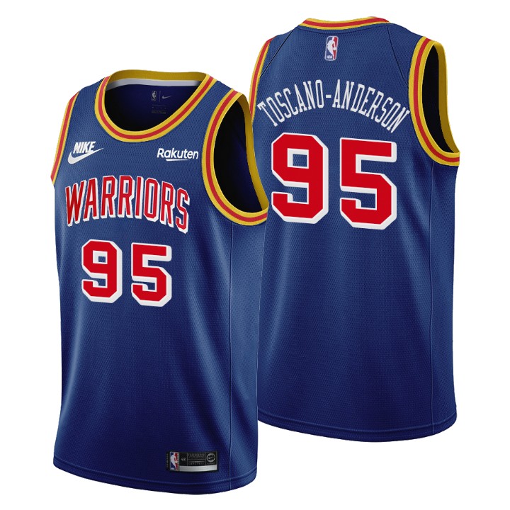 Golden State Warriors #95 Juan Toscano-Anderson Men's Nike Releases Classic Edition NBA 75th Anniversary Jersey Blue