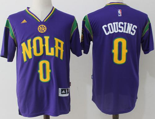 Pelicans #0 DeMarcus Cousins Purple Pride Stitched NBA Jersey
