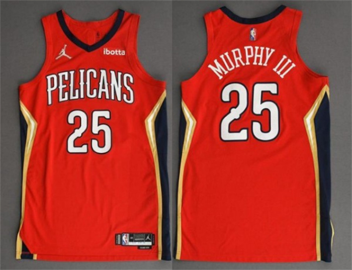 Men's New Orleans Pelicans #25 Trey Murphy III 2022 Red Statement Edition Stitched Jersey
