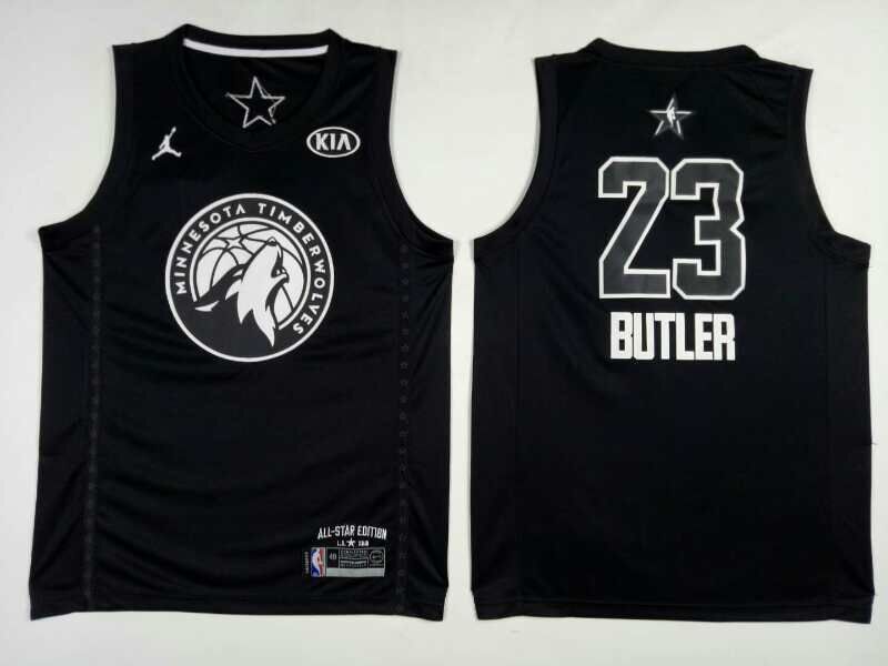 Timberwolves 23 Jimmy Butler Black 2018 All-Star Game Jordan Brand Authentic Jersey