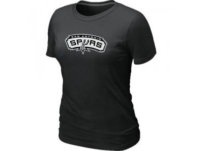 Womens NBA San Antonio Spurs Big & Tall Primary Logo Black T-Shirt