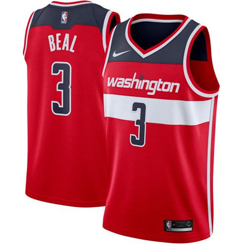 Nike Wizards #3 Bradley Beal Red NBA Swingman Jersey