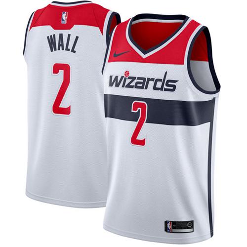 Nike Wizards #2 John Wall White NBA Swingman Jersey