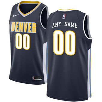Men's Denver Nuggets Navy Custom Jersey
