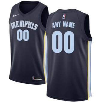Men's Memphis Grizzlies Nike Navy Custom Jersey
