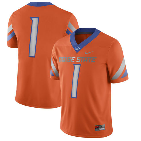 Custom Boise State Broncos Nike Game Football Jersey - Orange Any name Any Number
