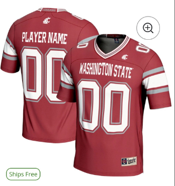 Custom Men's Crimson Washington State Cougars Jersey