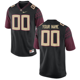 Florida State Seminoles Nike Men's Custom Game Football Jersey - Black