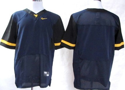Men's West Virginia Mountaineers Customized 2013 Navy Blue Elite Jersey