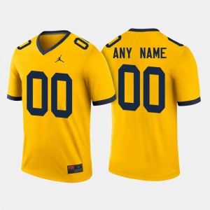 Custom Men Michigan Wolverines College Football Limited Yellow Jersey