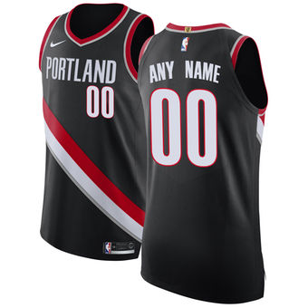 Men's Portland Trail Blazers Black Custom Jersey