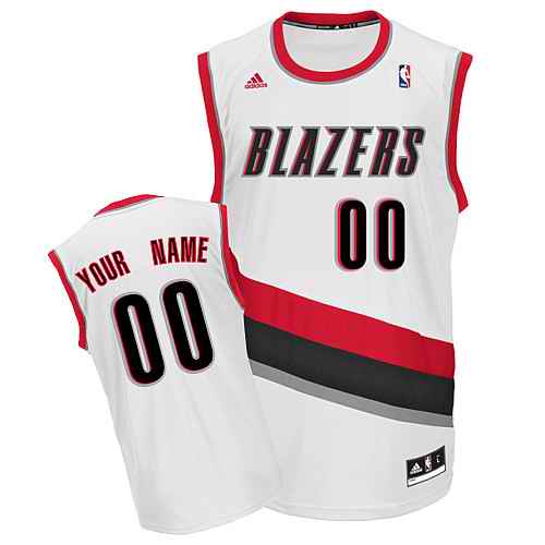 Portland Trail Blazers Custom White Adidas Home Jersey