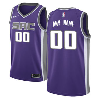Men's Sacramento Kings Purple Custom Jersey