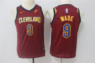 Cavaliers 9 Dwyane Wade Red Youth Nike Swingman Jersey