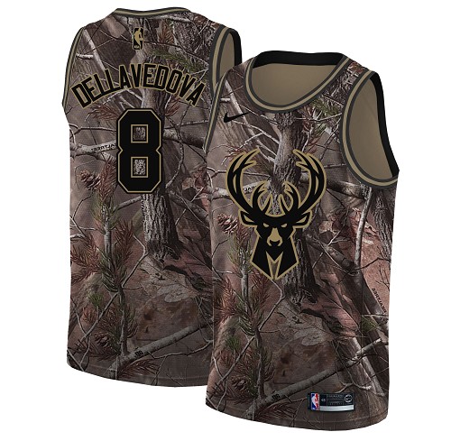 Nike Bucks #8 Matthew Dellavedova Camo Women's NBA Swingman Realtree Collection Jersey