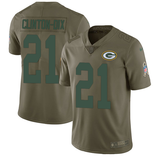Nike Packers #21 Ha Ha Clinton-Dix Olive Youth Stitched NFL Limited 2017 Salute to Service Jersey