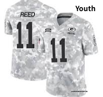 Youth Green bay packers #11 jayden reed camo salute to service limited stitched football jersey