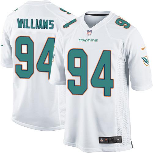 Youth Nike Dolphins #94 Mario Williams White Stitched NFL Elite Jersey