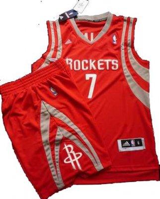 Houston Rockets 7# Jeremy Lin Red Revolution 30 Swingman NBA Jersey & Shorts Suit