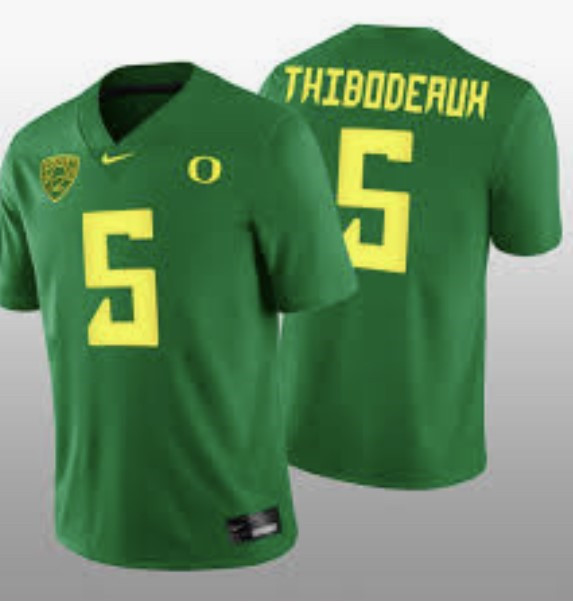 Men's Oregon Duck Green #5 Thiboderuh Jersey