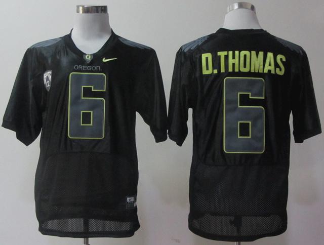 NEW Oregon Ducks De'Anthony Thomas 6 Black Pro Combat Pac-12 2012 NCAA Jerseys