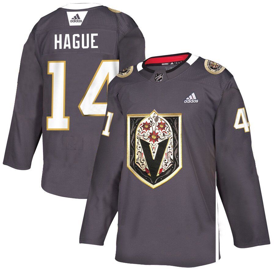 Vegas Golden Knights 14 Nicolas Hague Gray Dia De Los Muertos Adidas Jersey