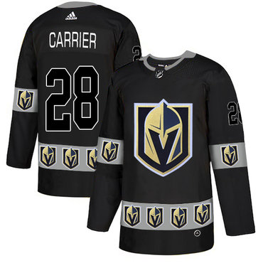 Vegas Golden Knights 28 William Carrier Black Team Logos Fashion Adidas Jersey