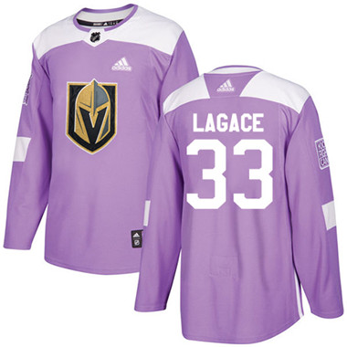 Adidas Golden Knights #33 Maxime Lagace Purple Authentic Fights Cancer Stitched NHL Jersey