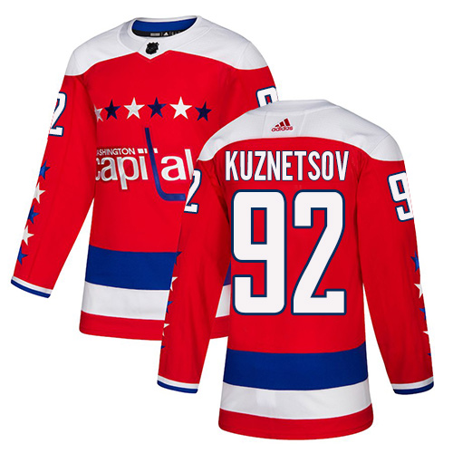 Capitals #92 Evgeny Kuznetsov Red Alternate Authentic Stitched Hockey Jersey