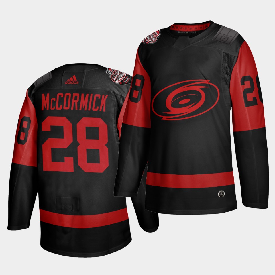 Carolina Hurricanes #28 Max Mccormick Black Men's 2021 Stadium Series Outdoor Game Jersey