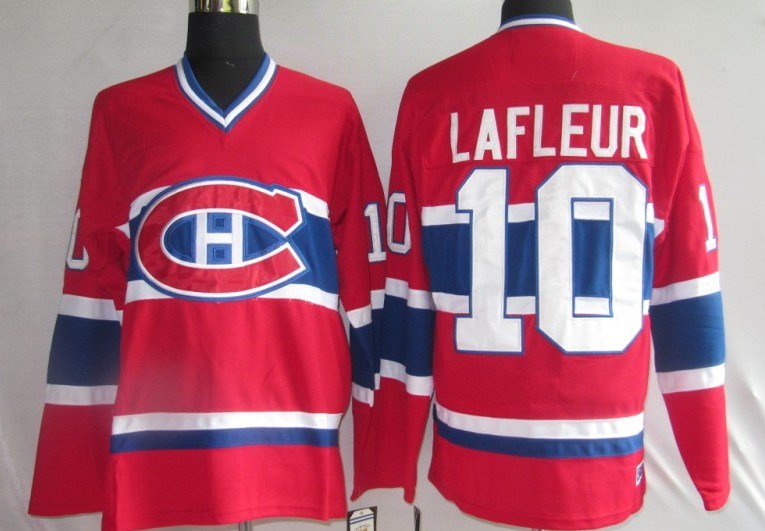 nhl jerseys montréal canadiens 10# lafleur red [ch ccm