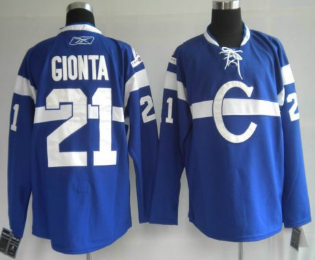 montreal canadiens #21 gionta blue nhl jerseys