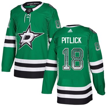 Stars 18 Tyler Pitlick Green Drift Fashion Adidas Jersey