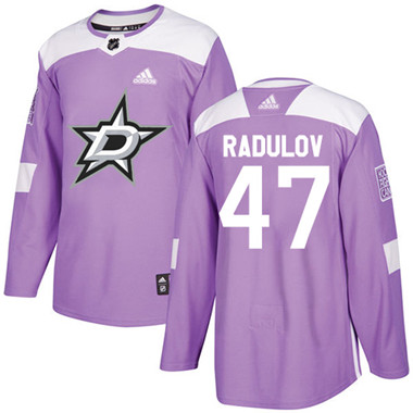 Adidas Stars #47 Alexander Radulov Purple Authentic Fights Cancer Stitched NHL Jersey