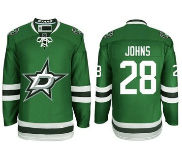 Dallas Stars #28 Stephen Johns Green Stitched NHL Jersey
