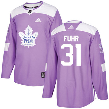Adidas Maple Leafs #31 Grant Fuhr Purple Authentic Fights Cancer Stitched NHL Jersey