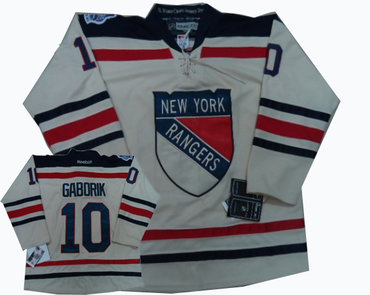 New York Rangers 10 Marian Gaborik cream 2012 winter classic Jersey