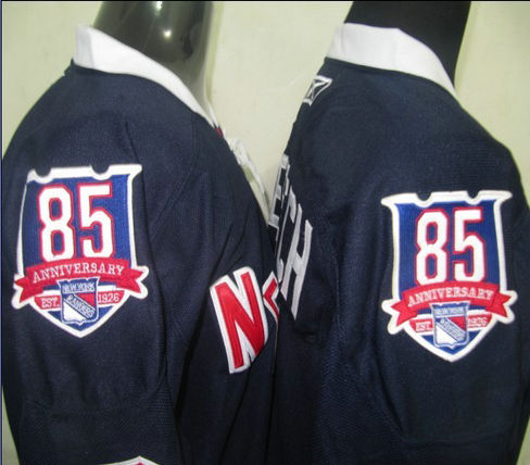 Nhl hockey jerseys NY Rangers 30 Lundqvist Dark blue 85th