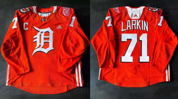 Men's Detroit Tigers Red Wings Crossover Limited Edition Stitched Hockey Jersey