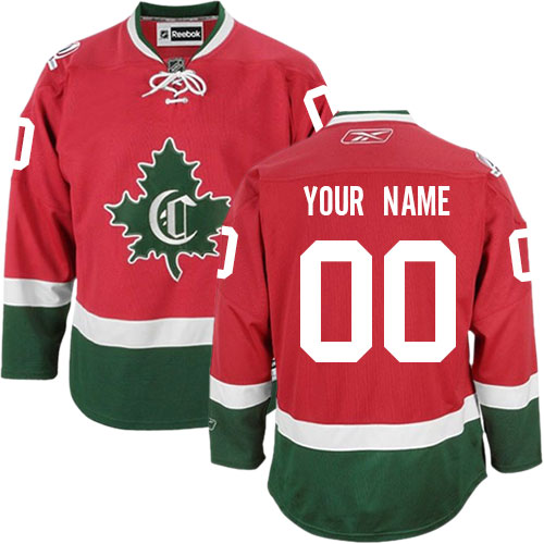Women's Reebok Montreal Canadiens Customized Authentic Red New CD NHL Jersey