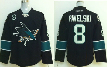 San Jose Sharks #8 Joe Pavelski Black 2014 Stadium Series NHL Jersey