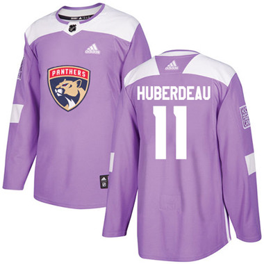 Adidas Panthers #11 Jonathan Huberdeau Purple Authentic Fights Cancer Stitched NHL Jersey